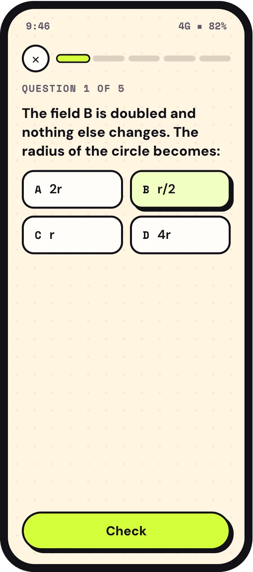 A question at the end of a topic
